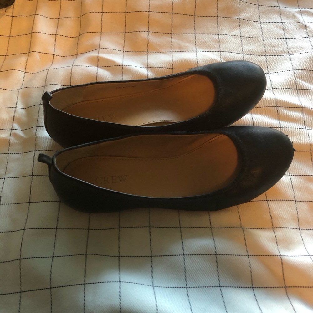 J crew black flats